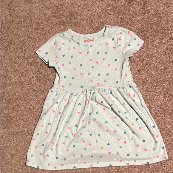 Cat & Jack Kids Heart Print Dress - Multicolor - Picture 1 of 3